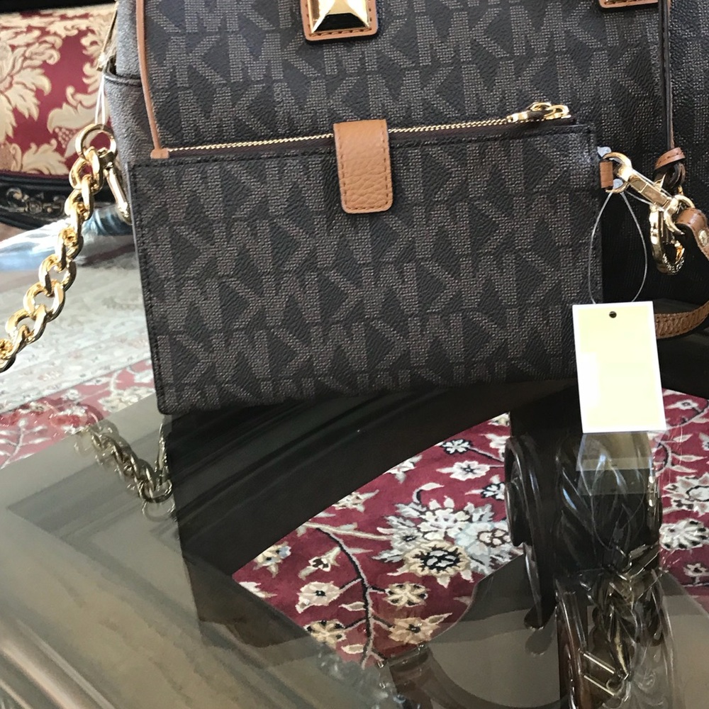 Authentic 2pcs Michael Kors Grayson handbag&wallet - Picture 3 of 6